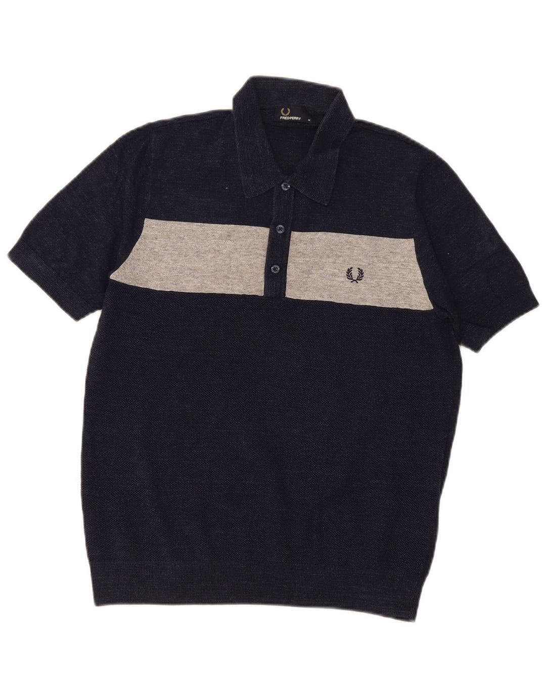 Fred Perry Ανδρικό πουκάμισο πόλο, μεσαίο μπλε ναυτικό, βαμβακερό