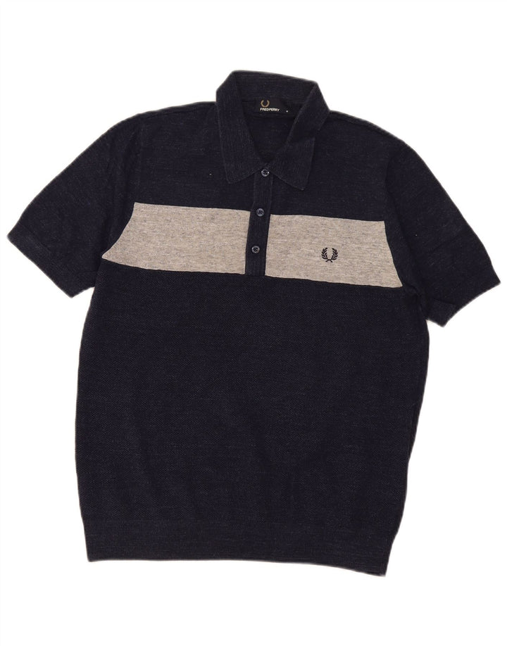 Fred Perry Ανδρικό πουκάμισο πόλο, μεσαίο μπλε ναυτικό, βαμβακερό