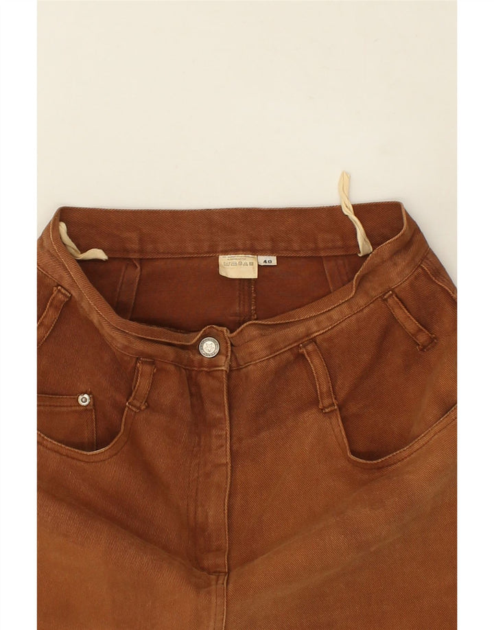 VINTAGE Γυναικεία Τζιν Φούστα EU 40 Medium W28 Καφέ Βαμβακερή