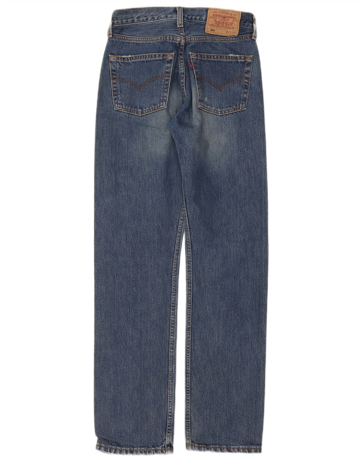 Levi's Mens 501 Distressed Straight Jeans W27 L32 Μπλε βαμβακερό