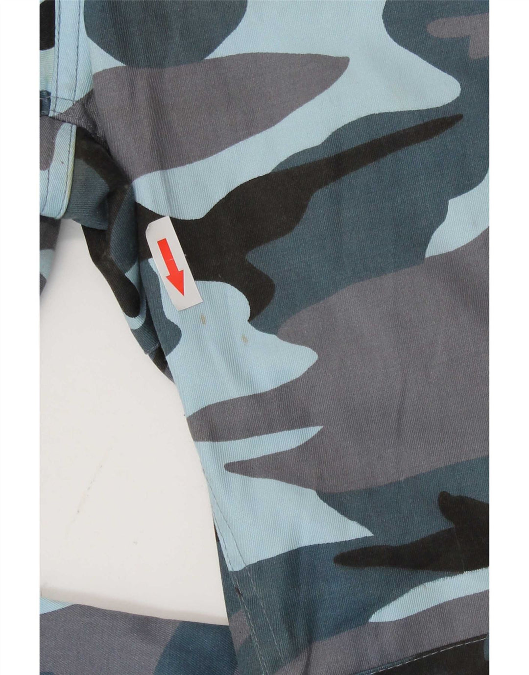 Vintage Ανδρικό κανονικό παντελόνι Cargo W30 L32 Blue Camouflage Polyester
