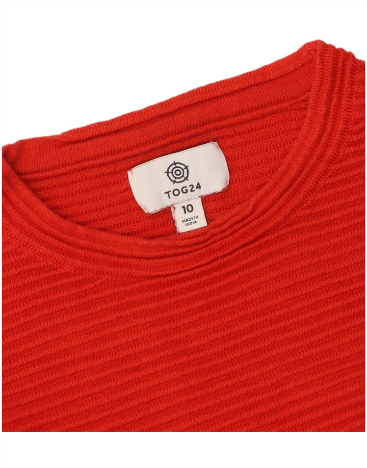 Tog 24 Γυναικείο πουλόβερ με λαιμόκοψη UK 10 Small Red