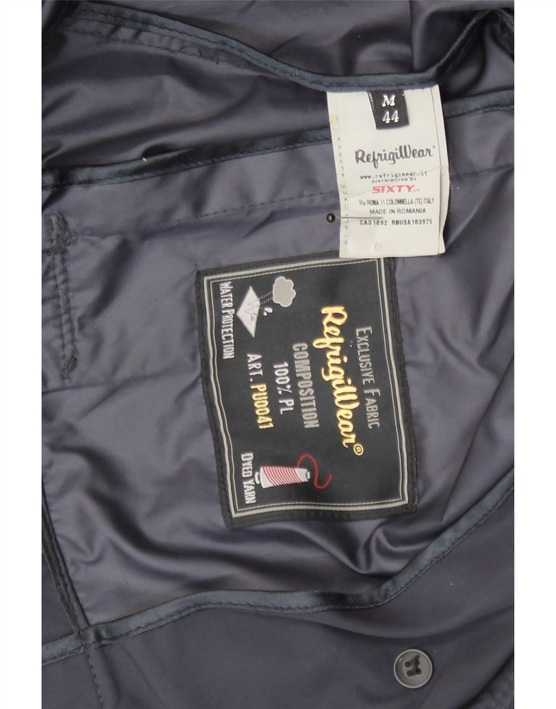 Refrigiwear Γυναικεία κοντή καμπαρντίνα UK 14 Medium Navy Blue Polyester
