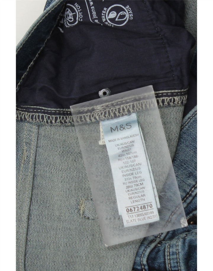 Marks & Spencer Ανδρικό Slim Jeans W42 L29 Μπλε βαμβακερό