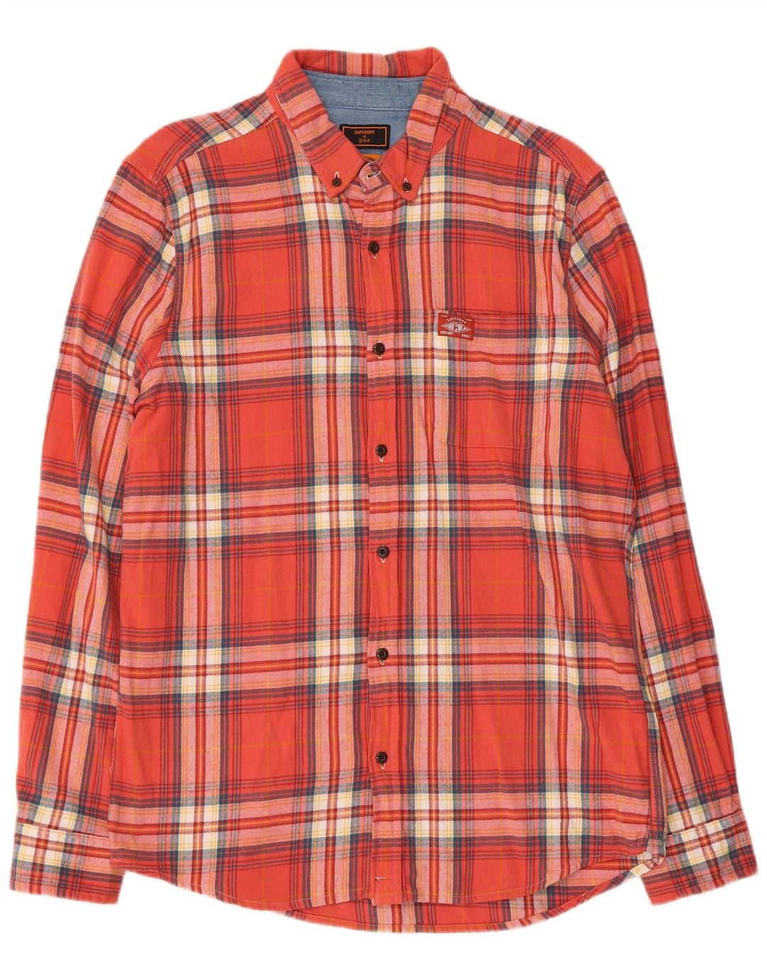 Ανδρικό φανελένιο πουκάμισο Superdry XL Red Check Cotton
