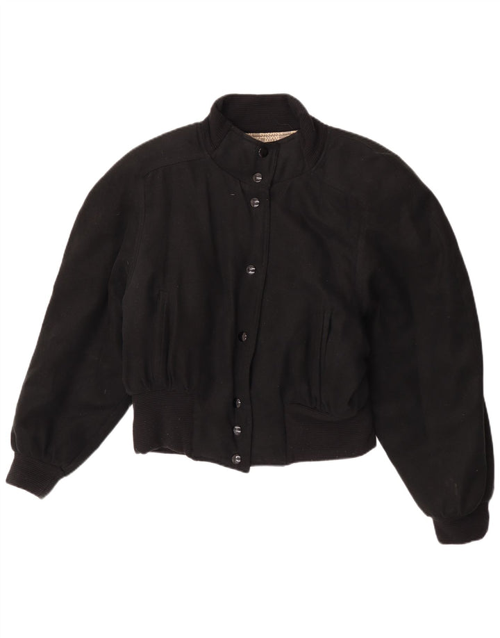 Vintage Γυναικείο Bomber Jacket IT 44 Medium Black Polyester