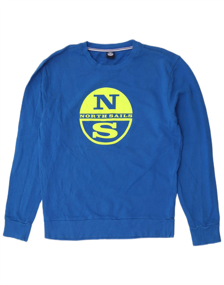 Ανδρικό γραφικό φούτερ North Sails Jumper μεγάλο μπλε βαμβακερό