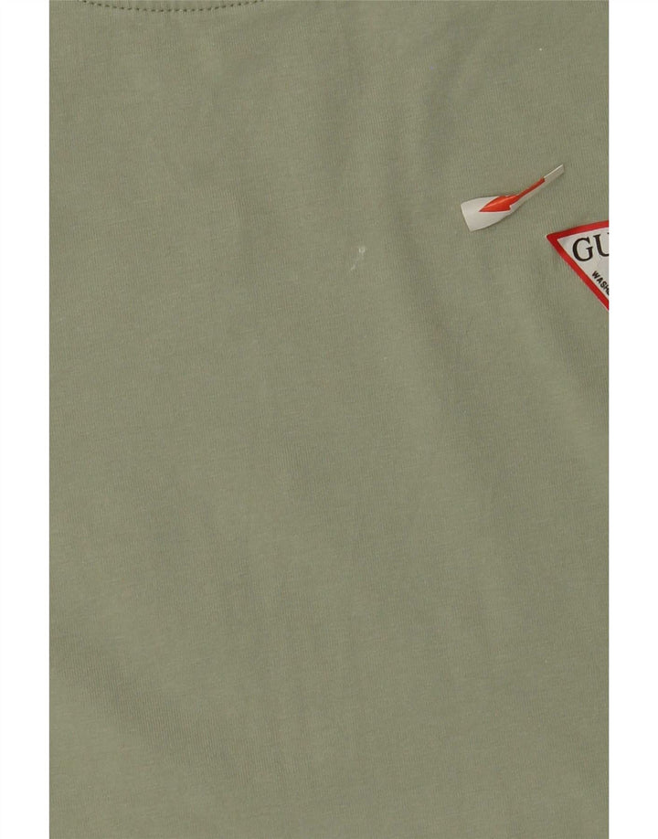 Guess Γυναικείο T-Shirt Top UK 12 Μεσαίο πράσινο βαμβακερό