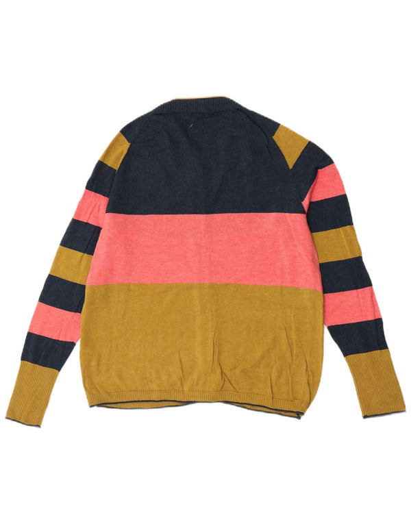 White Stuff Γυναικεία ζακέτα πουλόβερ UK 14 Μεγάλο πολύχρωμο μπλοκ