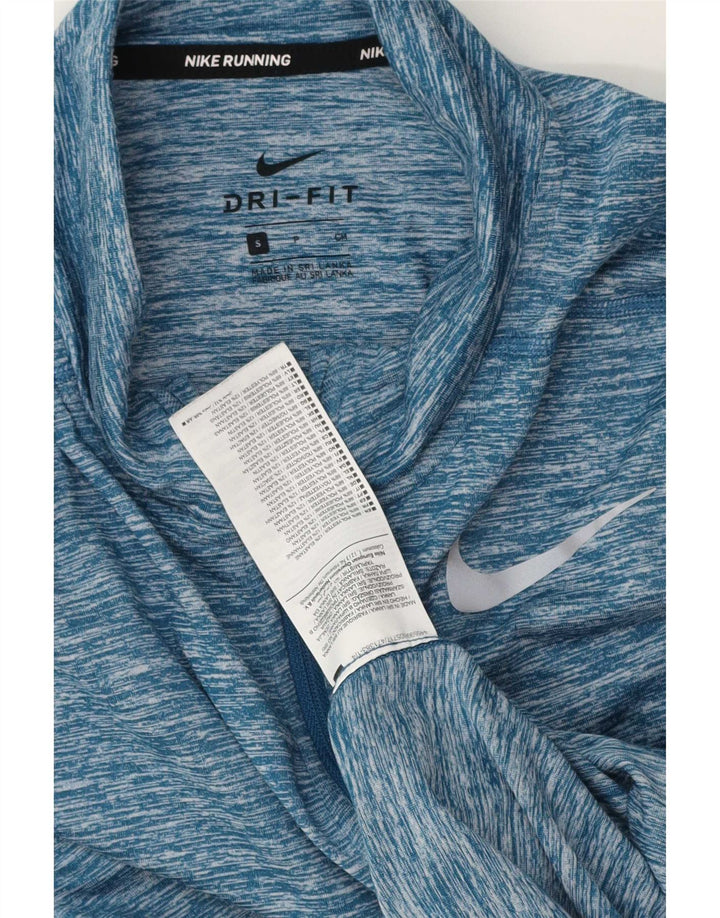 Ανδρική φόρμα Nike Dri Fit με φερμουάρ πουλόβερ πουλόβερ στο επάνω μέρος, με μπλε φλύκταινες