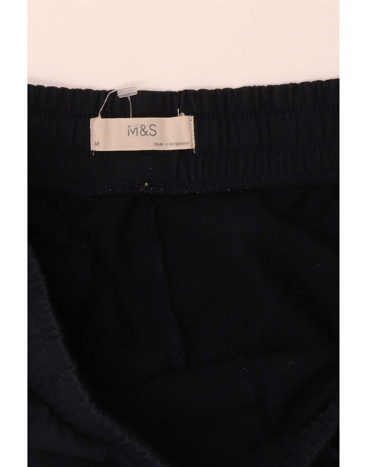 Marks & Spencer Γυναικεία φόρμα παντελόνι UK 14 Medium Navy Blue Cotton
