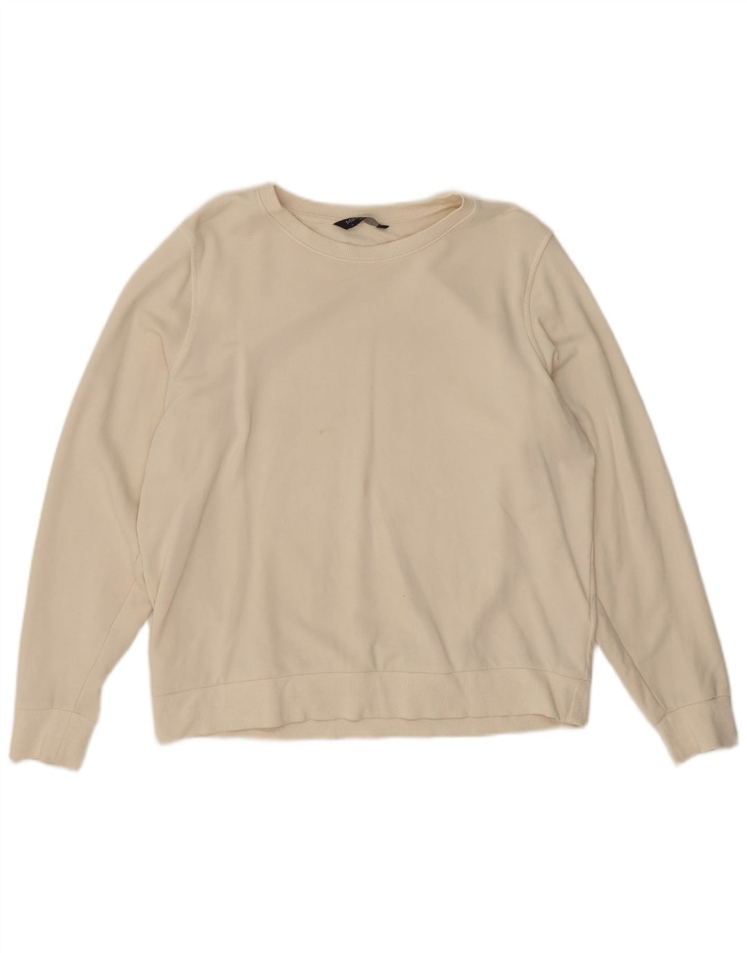 Marks & Spencer Γυναικεία Φούτερ Jumper UK 16 Large Off White Βαμβακερό
