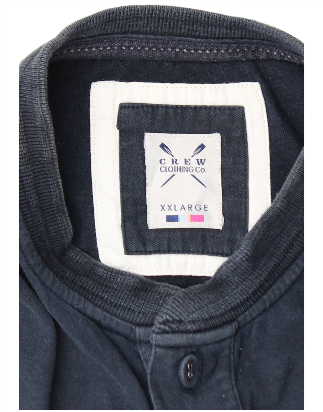 CREW CLOTHING Ανδρικό πουκάμισο polo 2XL Navy Blue Cotton