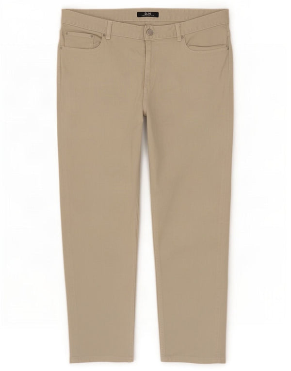 Marks & Spencer Γυναικείο Cropped Jeans UK 16 Large W34 L25 Beige βαμβακερό
