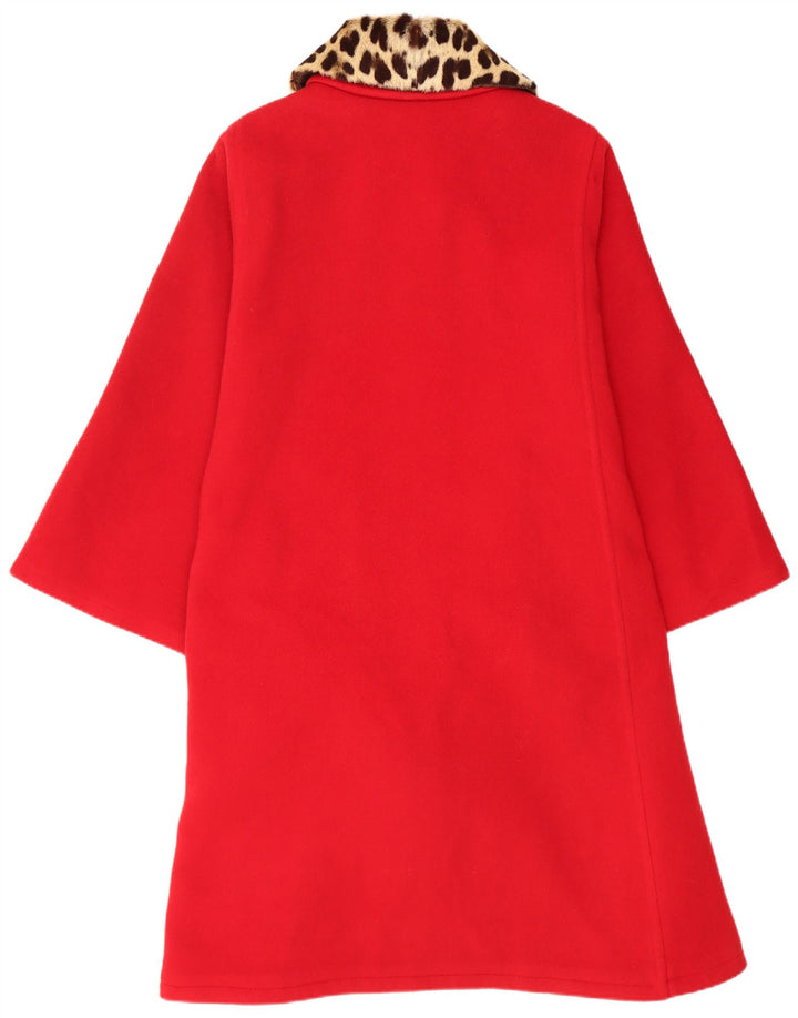 Γυναικείο παλτό Salko Loose Fit UK 16 Large Red Virgin Wool