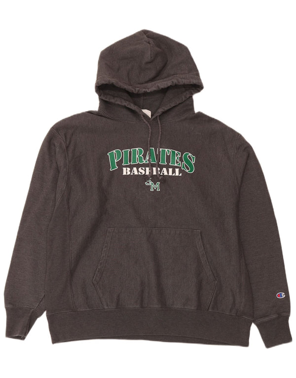 Champion Mens Pirates Baseball Graphic Hoodie Jumper XL Γκρι βαμβακερό
