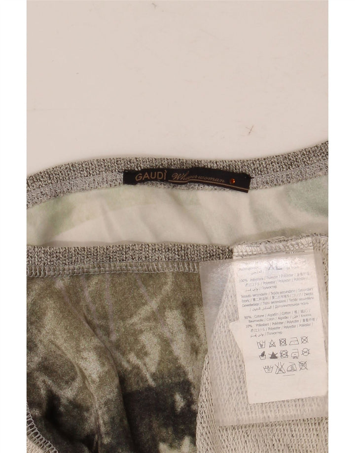 Γυναικεία γραφική μπλούζα Gaudi Top UK 18 XL Grey Colourblock Polyester