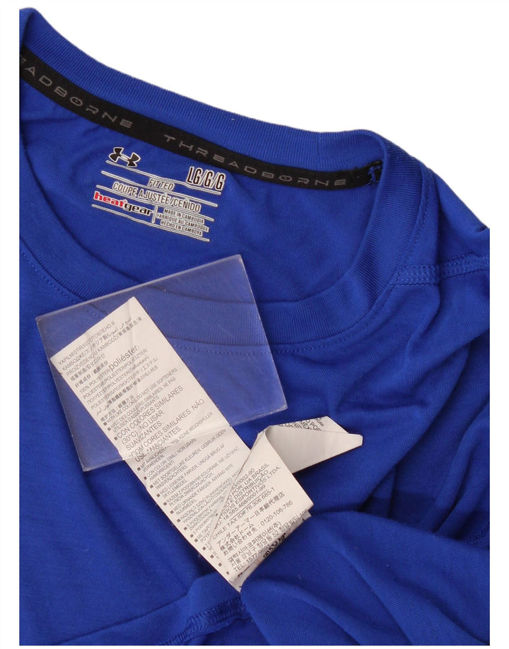 Ανδρικό μπλουζάκι Under Armour Heat Gear Top Large Blue Polyester