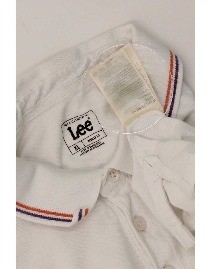 Lee Ανδρικό πουκάμισο Polo Regular Fit XL Λευκό βαμβακερό
