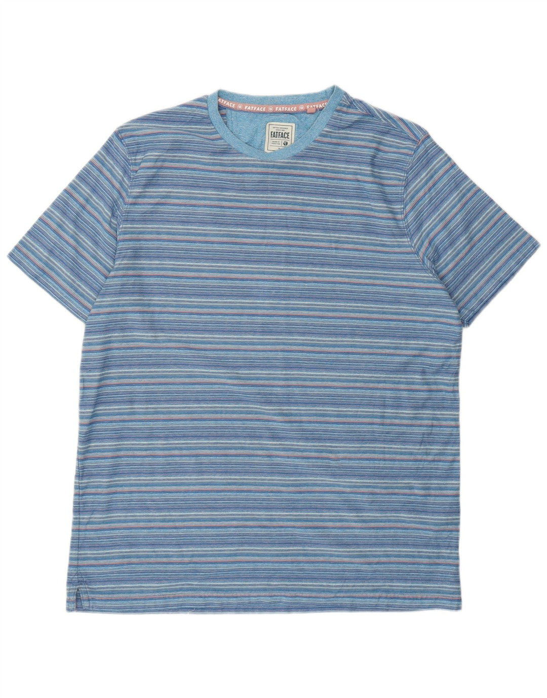 Ανδρικό T-Shirt Fat Face Top XL Μπλε ριγέ βαμβακερό