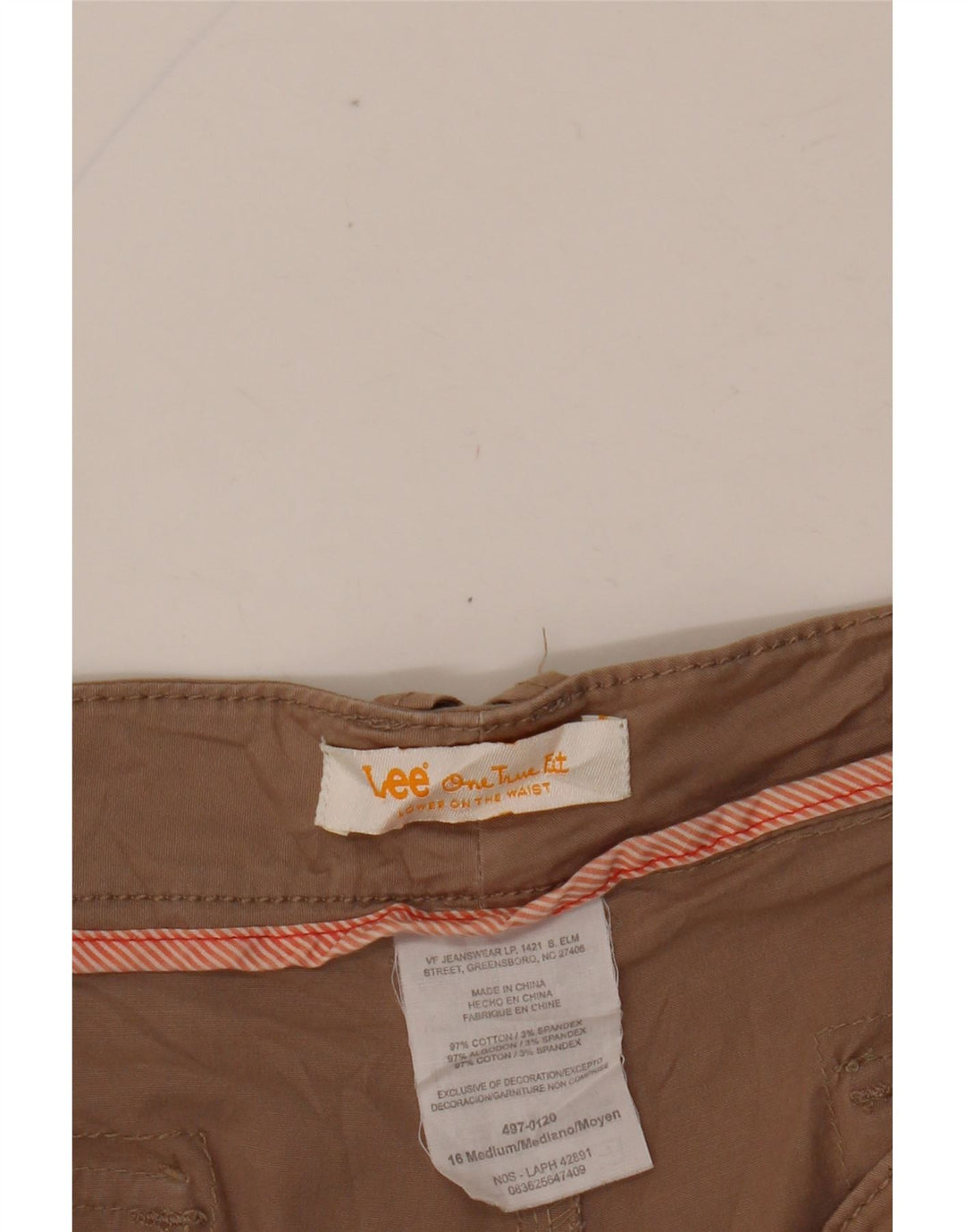 LEE Γυναικείο Σορτς Chino US 16 2XL W38 Καφέ βαμβακερό
