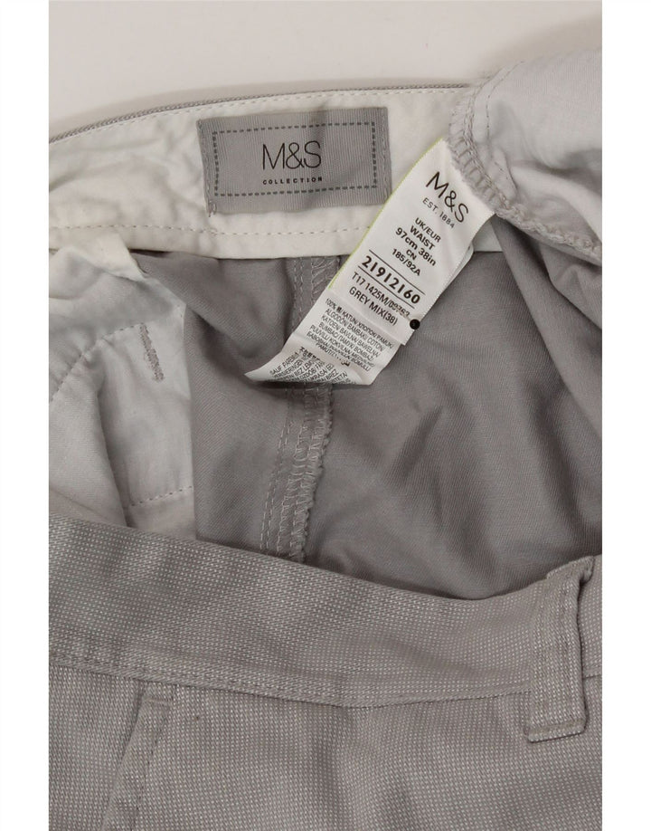 Ανδρικό σορτς Chino Marks & Spencer W38 XL Γκρι βαμβακερό