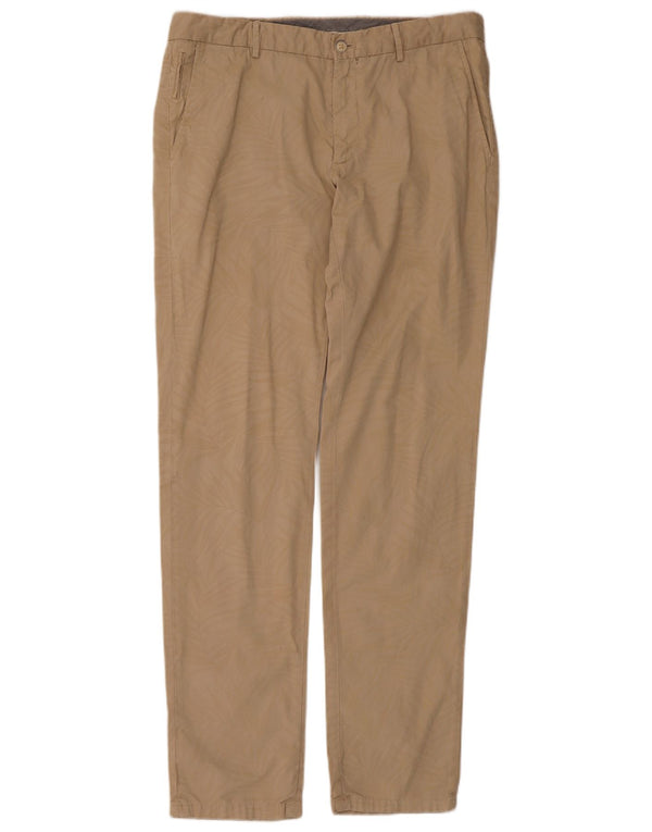 Massimo Dutti Ανδρικό παντελόνι Chino με λεπτή εφαρμογή EU 44 Large W34 L34 Beige Floral