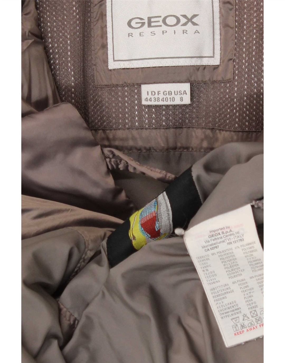 Geox Γυναικείο παλτό Respira padded UK 10 Small Brown Polyester