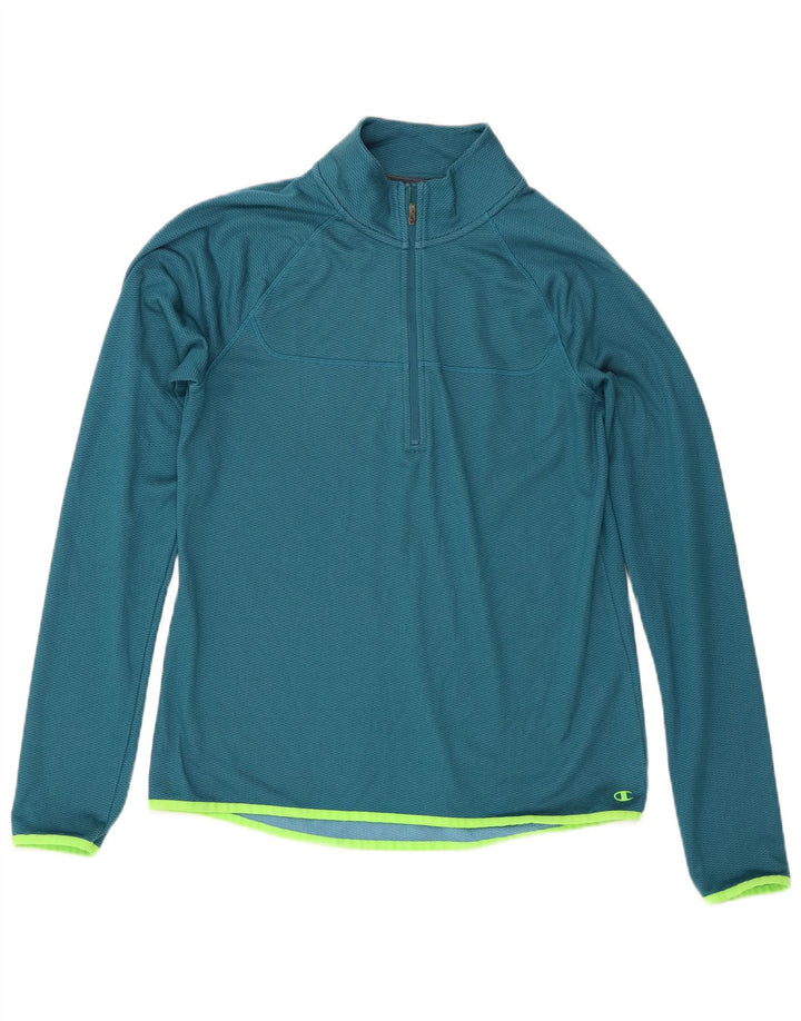 Ανδρική φόρμα πουλόβερ με φερμουάρ Champion Top Large Blue Polyester