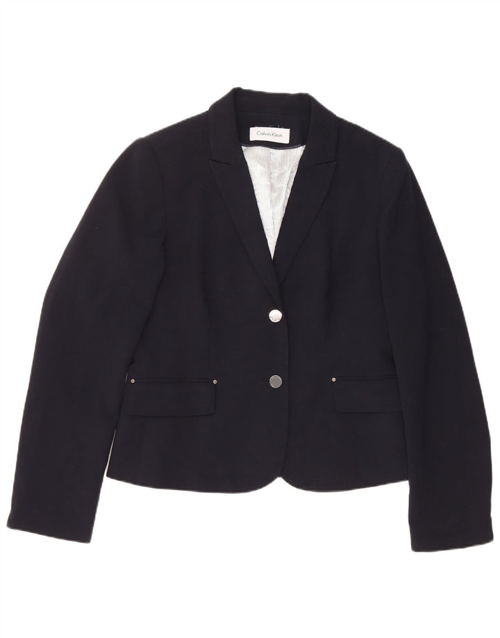 CALVIN KLEIN Γυναικείο σακάκι 2 κουμπιών UK 14 Medium Navy Blue