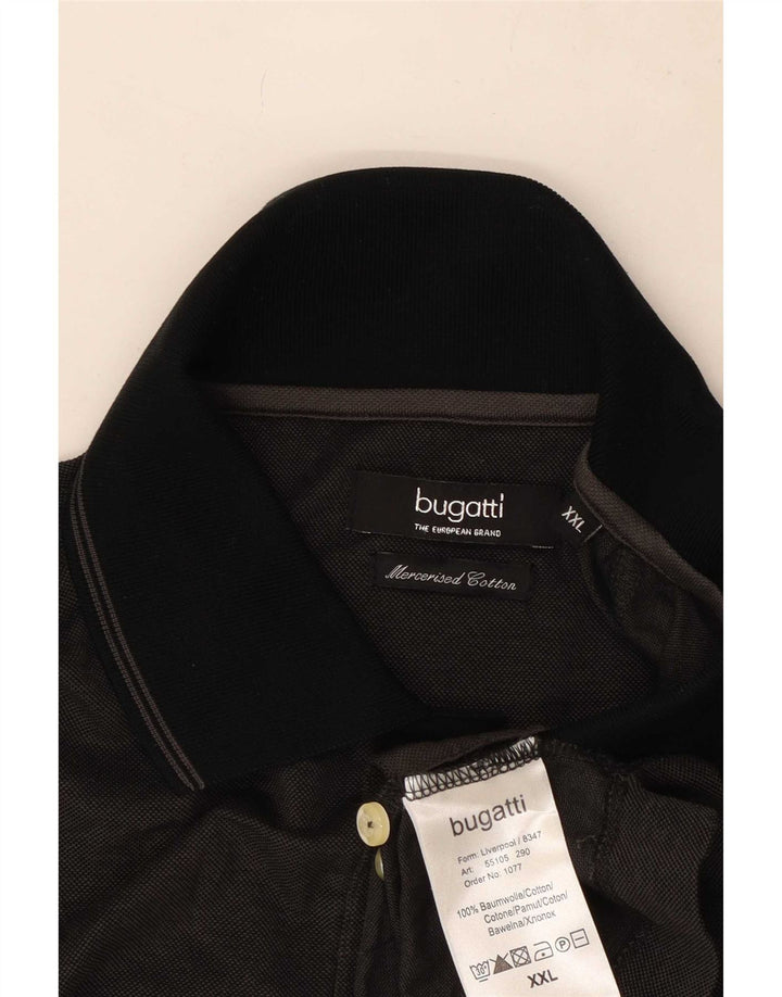 Bugatti Ανδρικό Πόλο Μπλουζάκι 2XL Μαύρο βαμβακερό