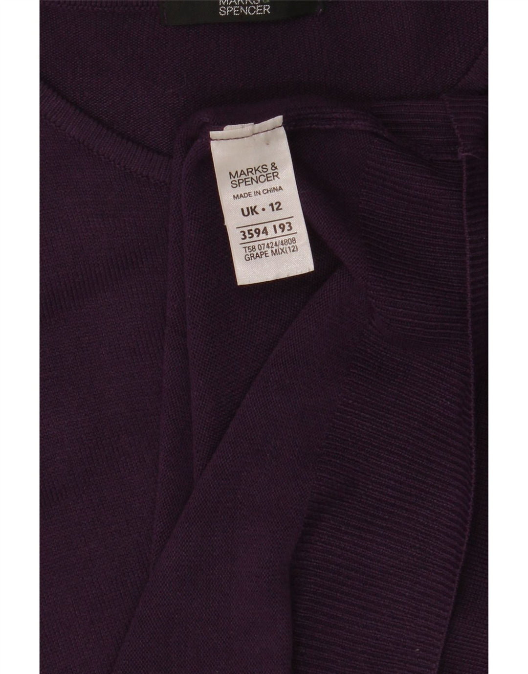 Marks & Spencer Γυναικείο πουλόβερ με λαιμόκαυστο UK 12 Medium Purple