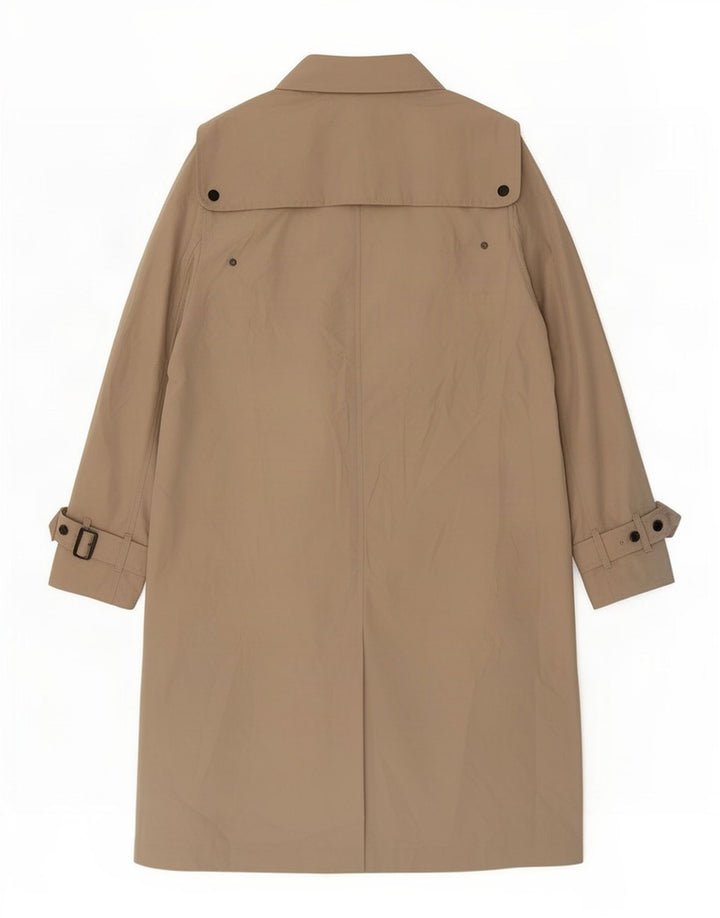Zara Γυναικείο Longline Cape Coat UK 14 Medium Beige Modal