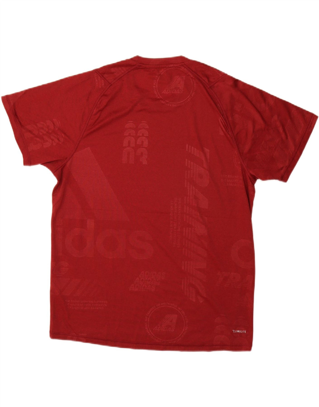 Ανδρικό T-Shirt Climalite ADIDAS Top Large Burgundy