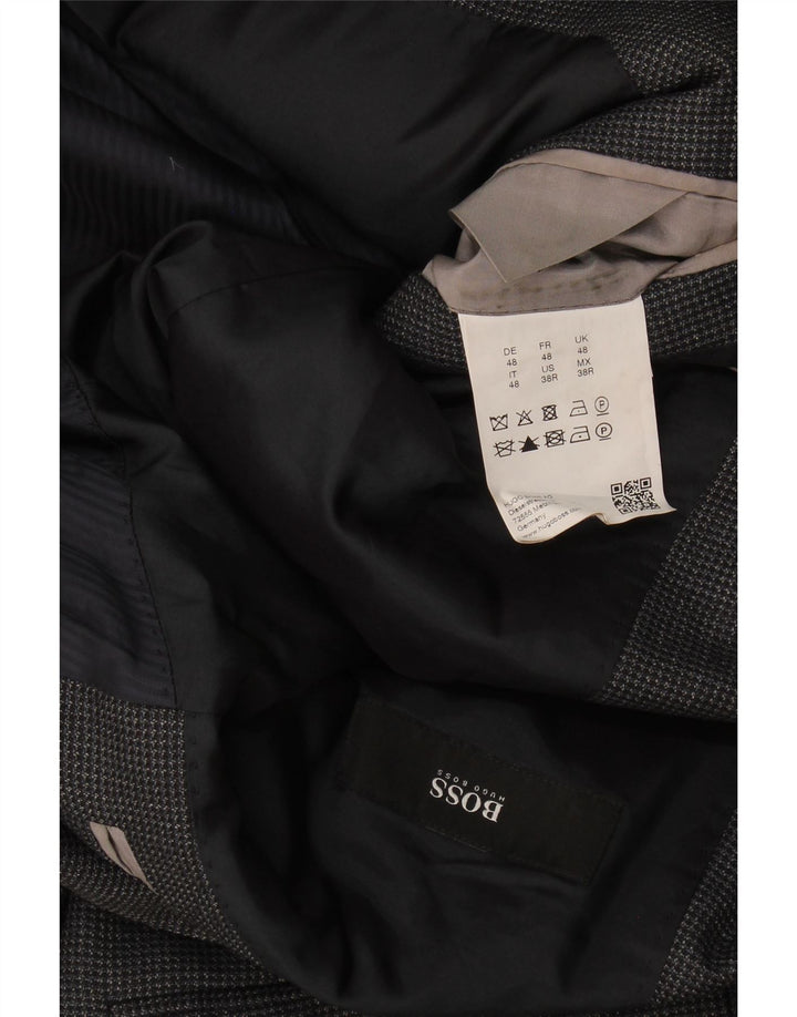 Ανδρικό σακάκι σακάκι Hugo Boss με 2 κουμπιά EU 48 Μεσαίο γκρι μαλλί