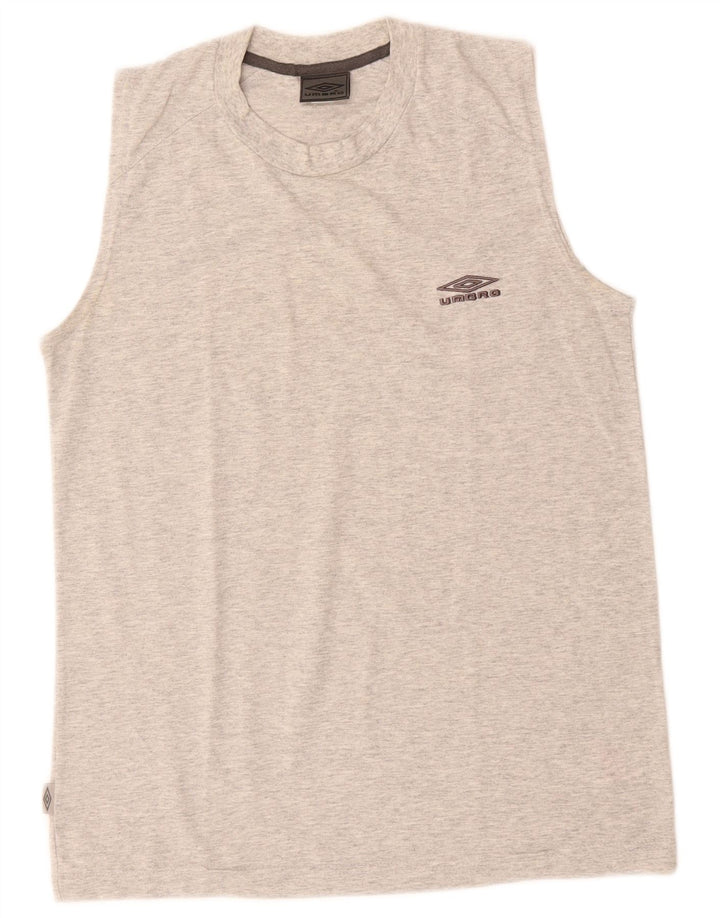 UMBRO Mens Vest Top Small Grey Cotton
