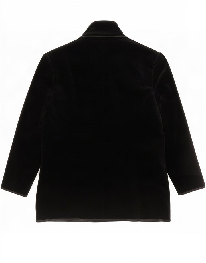 Resi Hammerer Γυναικείο Open Velvet Blazer Jacket EU 40 Μεσαίο μαύρο βαμβακερό