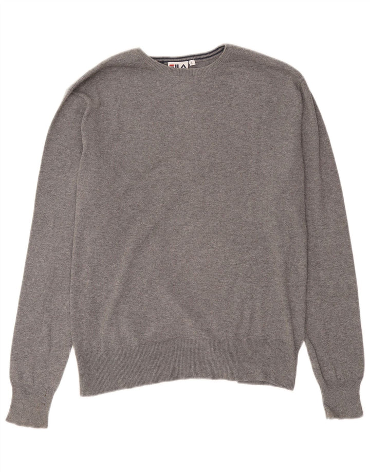 Ανδρικό πουλόβερ Fila Boat Neck Jumper Μικρό Γκρι Βαμβακερό