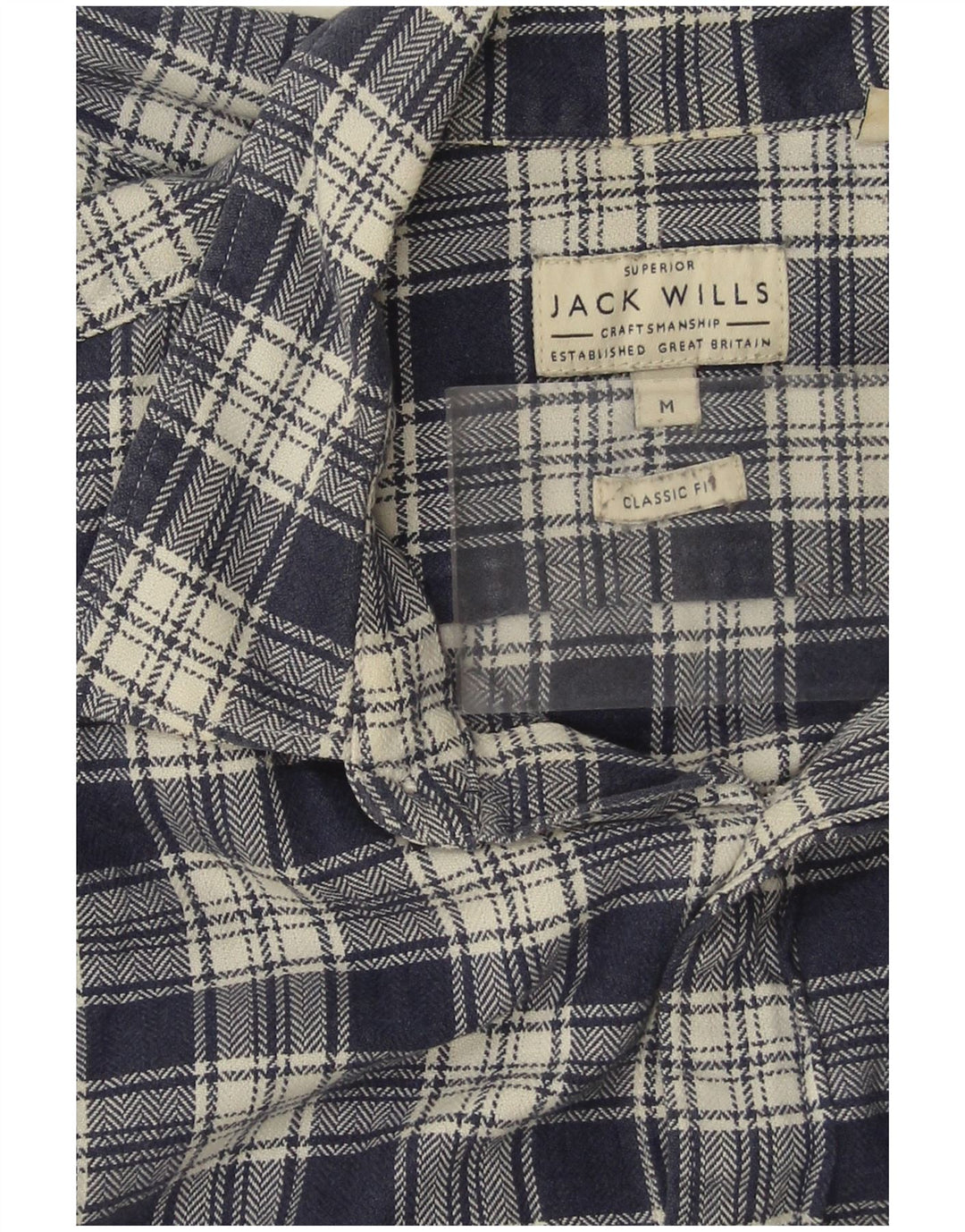 Ανδρικό φανελένιο πουκάμισο JACK WILLS, μεσαίο μπλε ναυτικό, βαμβακερό
