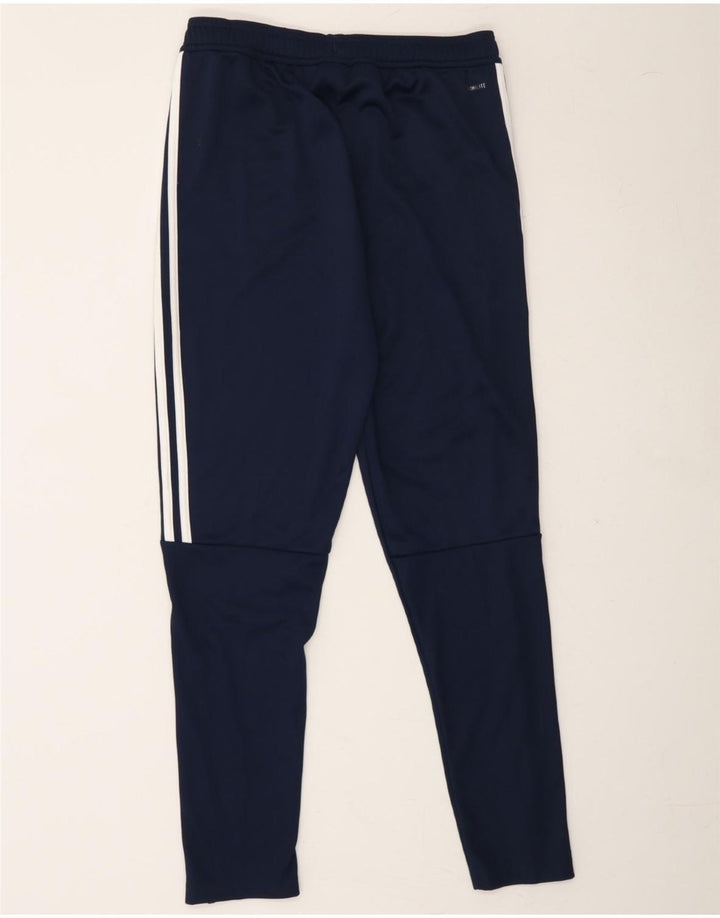 ADIDAS Boys Climalite Tracksuit Trousers 13-14 Years  Navy Blue Polyester Vintage Adidas and Second-Hand Adidas from Messina Hembry 