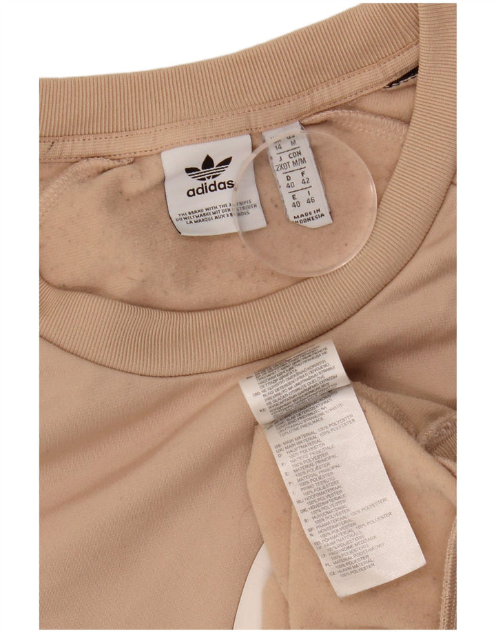 Γυναικείο γραφικό φούτερ Adidas Jumper UK 14 Large Beige Polyester