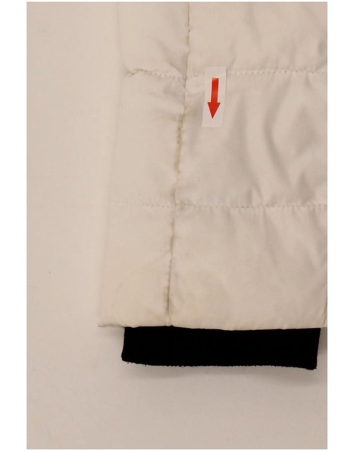 Superdry γυναικείο μπουφάν με κουκούλα UK 14 μεγάλο λευκό πολυεστέρα