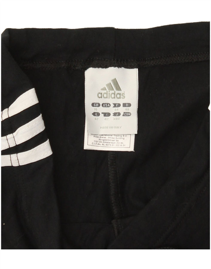 Γυναικεία αθλητική φόρμα Adidas Παντελόνι UK 16 Large μαύρο βαμβακερό