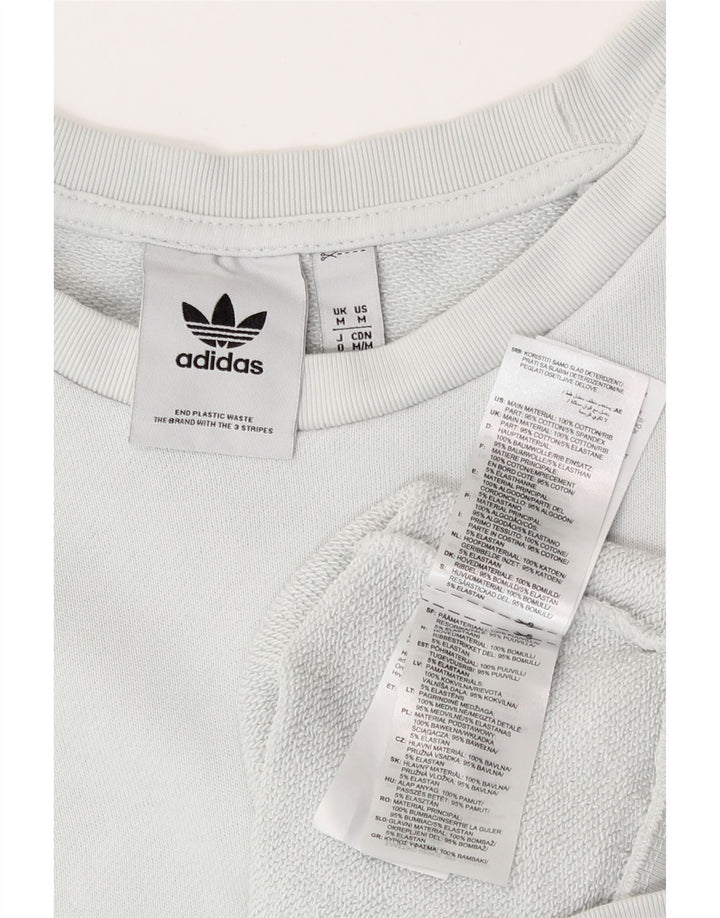 Ανδρικό φούτερ Adidas Jumper από μεσαίο μπλε βαμβακερό