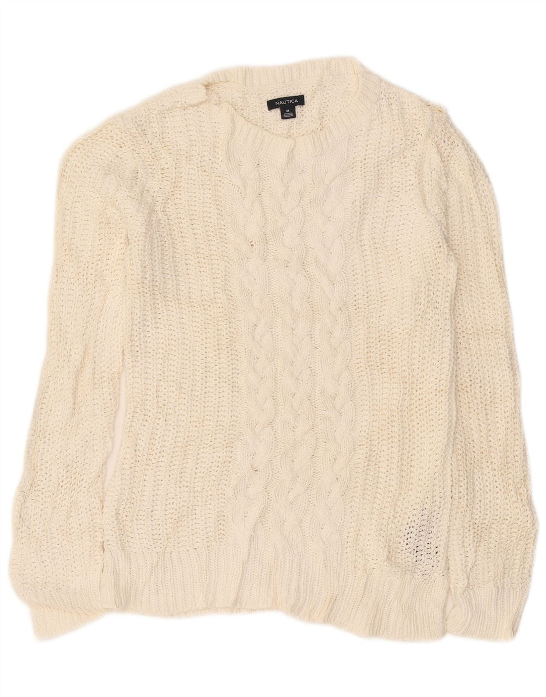 Γυναικείο πουλόβερ Nautica Boat Neck Jumper UK 14 Medium Off White Βαμβακερό