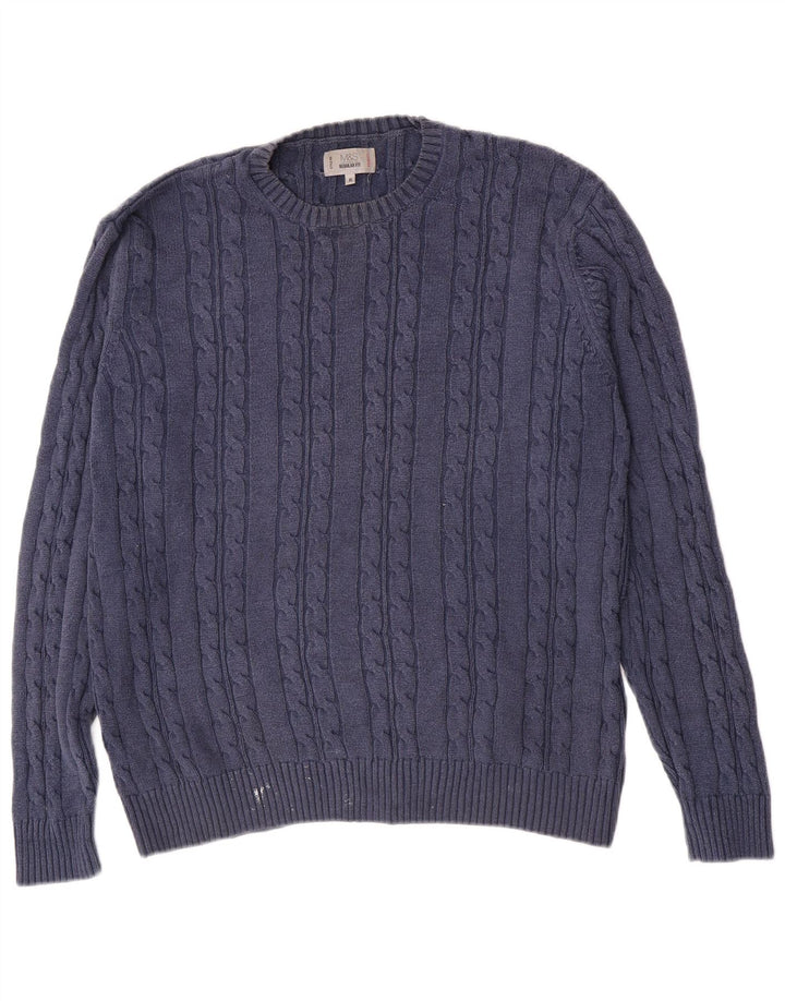 Ανδρικό πουλόβερ Marks & Spencer Regular Fit Crew Neck Jumper XL Navy Blue
