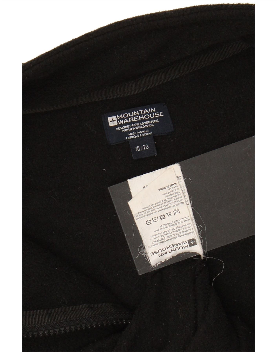 Ανδρικό μπουφάν MOUNTAIN WAREHOUSE Fleece UK 42 XL Μαύρο Πολυεστέρας