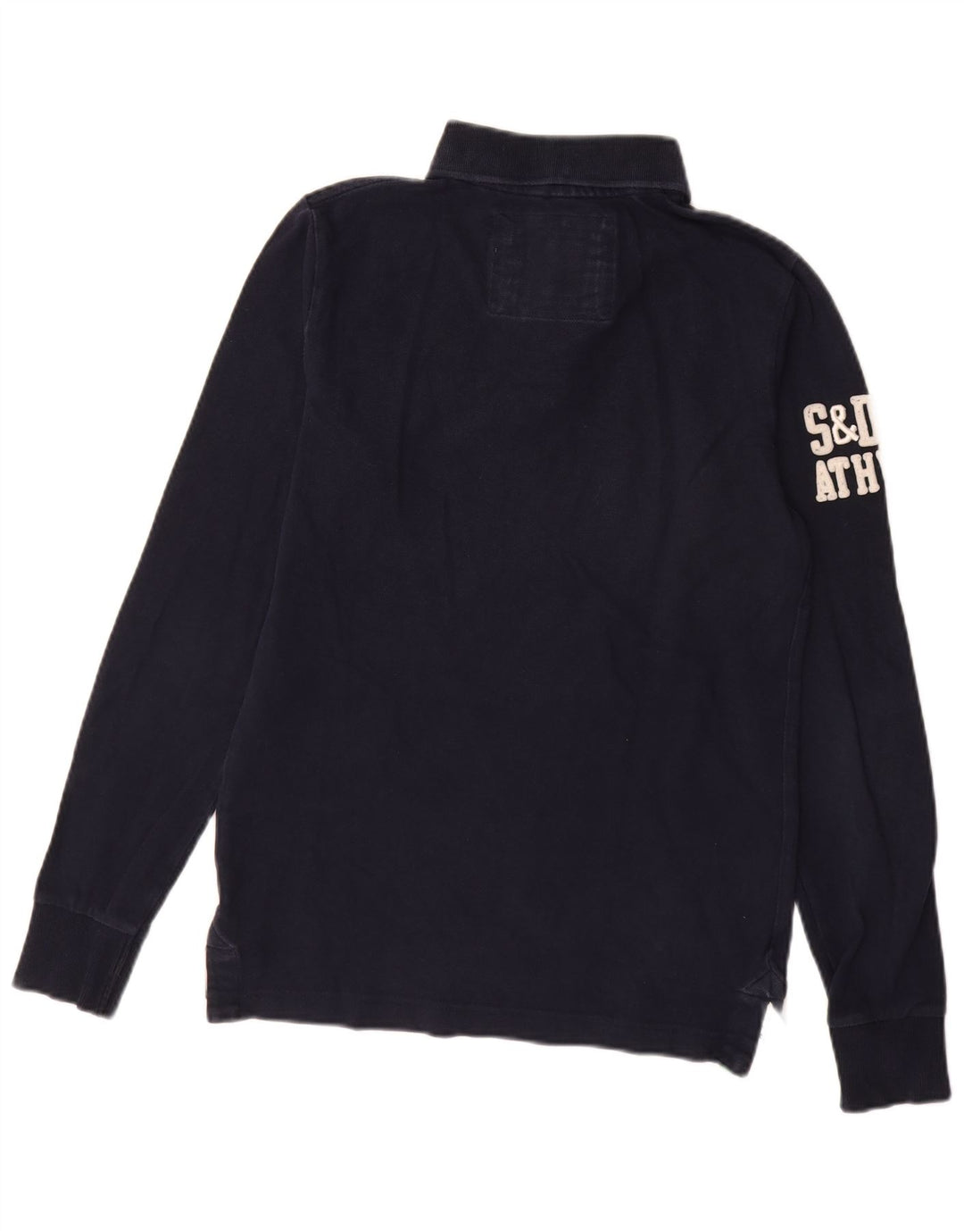 Ανδρικό μακρυμάνικο μπλουζάκι ράγκμπι πόλο Superdry, μεσαίο, μπλε βαμβακερό