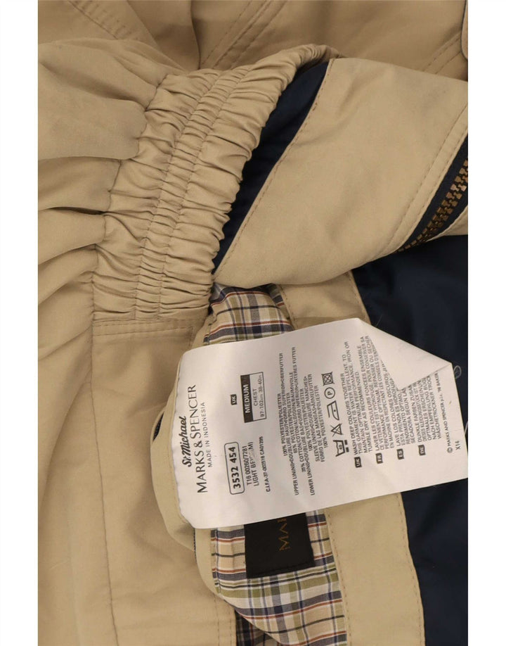 Marks & Spencer Ανδρικό Loose Fit Bomber Jacket UK 38 Medium Beige Polyester