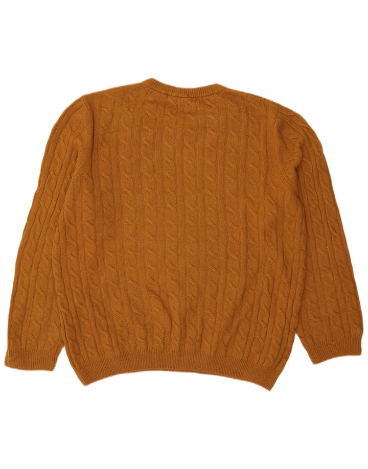 Ανδρικό πουλόβερ Timberland Crew Neck Jumper από μεγάλο καφέ μαλλί
